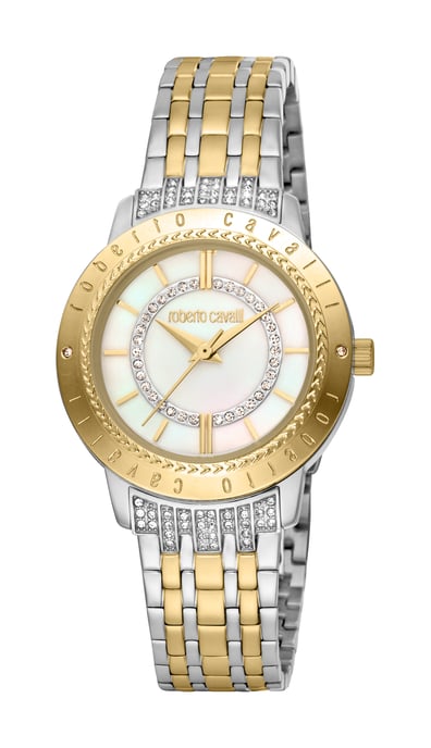 RC5L030M0085 Roberto Cavalli Womens Quartz White MOP Stainless Steel 5 ATM 32 mm Watch