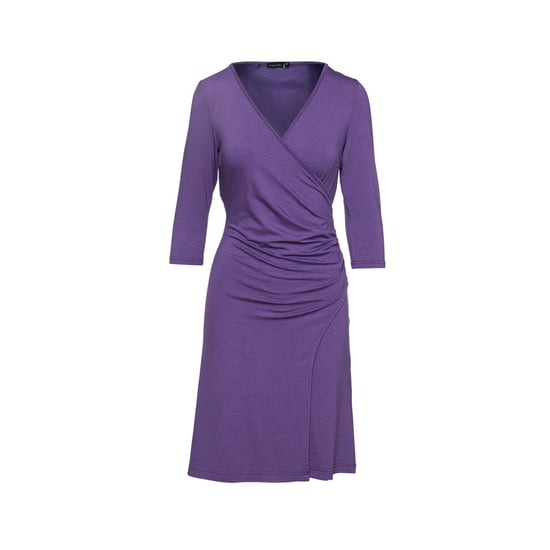 Faux Wrap Wool Dress in Jersey Fabric
