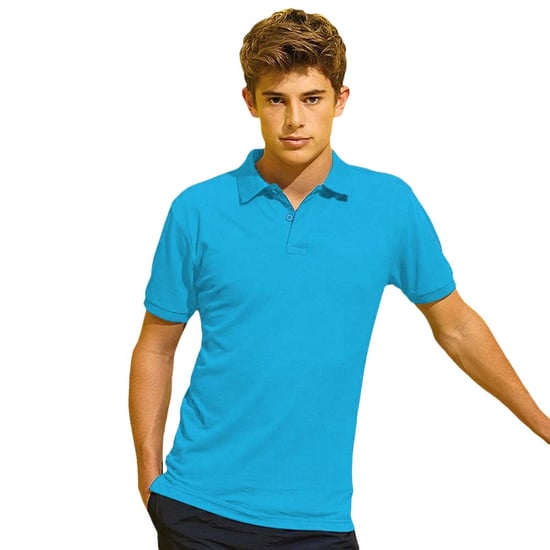 Asquith & Fox Mens Short Sleeve Performance Blend Polo Shirt (Turquoise)