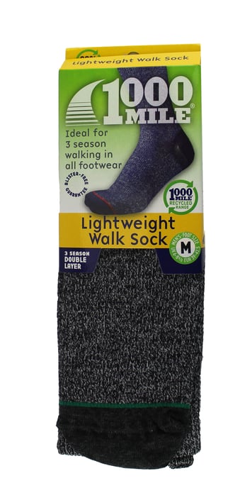 1000 Mile - Heren Lichtgewicht Wandel Repreve Vochtafvoerende Antiblister Sokken - Charcoal Marl - Image 2