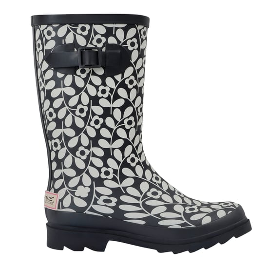 Regatta Dames/Dames Orla Kiely Jasmine Bloemen Kwart Laarzen (Zwart) - Image 1