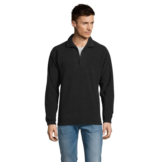 SOLS Volwassen uniseks Ness Half Zip Fleece Top (Zwart) - Image 1