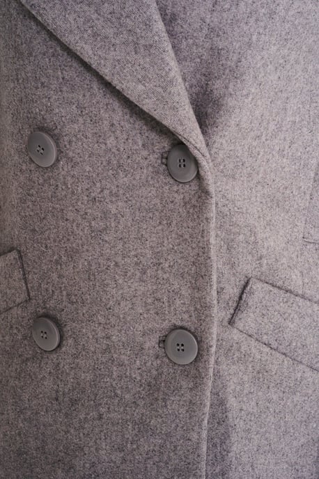 Women's Elle Wool Reefer Jacket in Grey