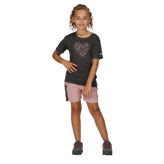Regatta Childrens/Kids Sorcer Mountain III Shorts (Dusky Rose/Seal Grey)