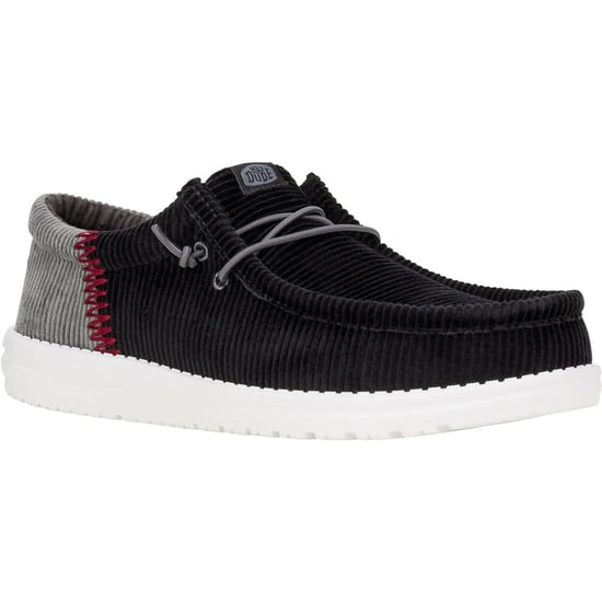 HEYDUDE Wally Funk Corduroy Textiel Herenschoenen Zwart - Image 1