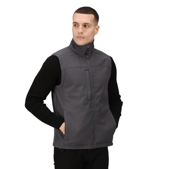 Regatta Mens Flux Softshell Body Warmer (Seal Grey/Seal Grey)