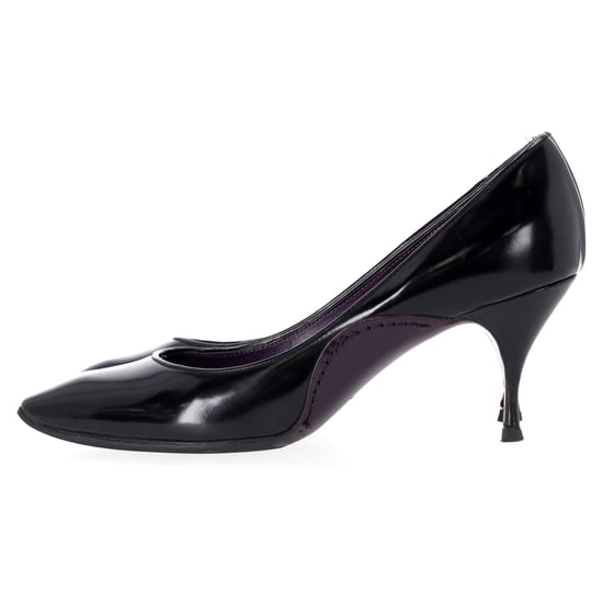 Celine Amandelneus Kitten Hak Pumps in Zwart Leder - Image 2