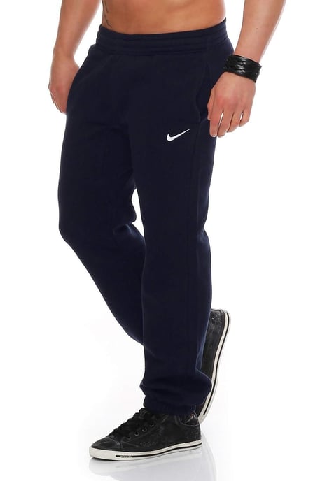 NIKE Heren Club Swoosh Cuff Joggingbroek in marineblauw - Image 2