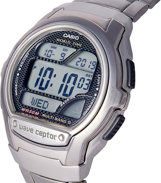 Casio Wave Ceptor Heren Zilveren Horloge WV-58RD-1AEF - Image 4