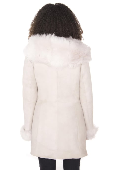 Ladies suede merino lambskin coat Samara
