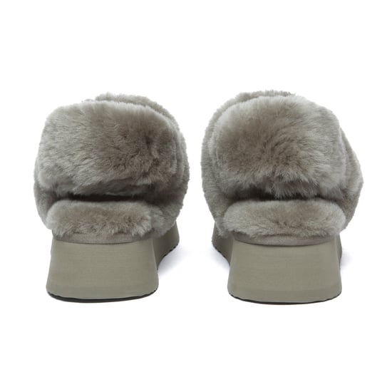 EVER AU Australia Women Fantail Leather Slippers With Two Removable Straps