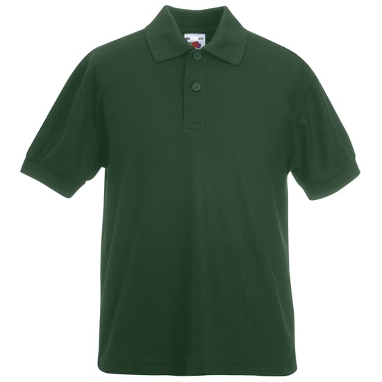 Fruit of the Loom Kinder/Kids Piqué Poloshirt met Korte Mouwen (Bottle Groen) - Image 1
