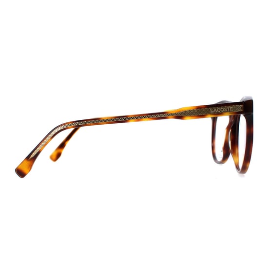 Lacoste Round Womens Brown Havana Glasses