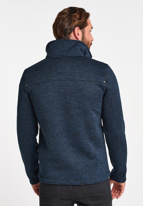 ICEBOUND Gebreide fleece jas Heren marine gem - Image 3