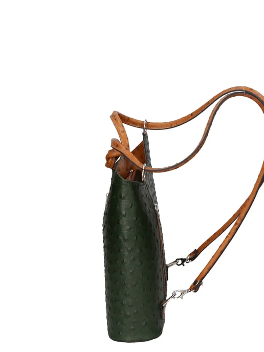 Gave Lux backpack women GREEN COGNAC
