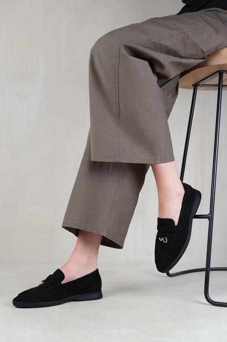 Where's That From Womens 'Pegasus' Slip On Trim Loafers With Accessory Detailing - Image 1