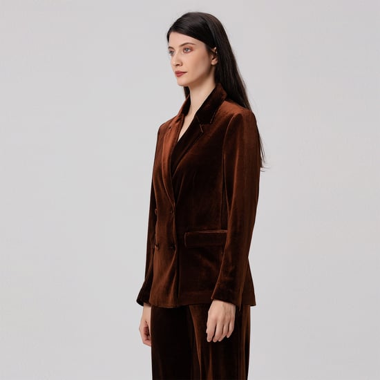 Fluwelen blazer met dubbele rij knopen - Image 4
