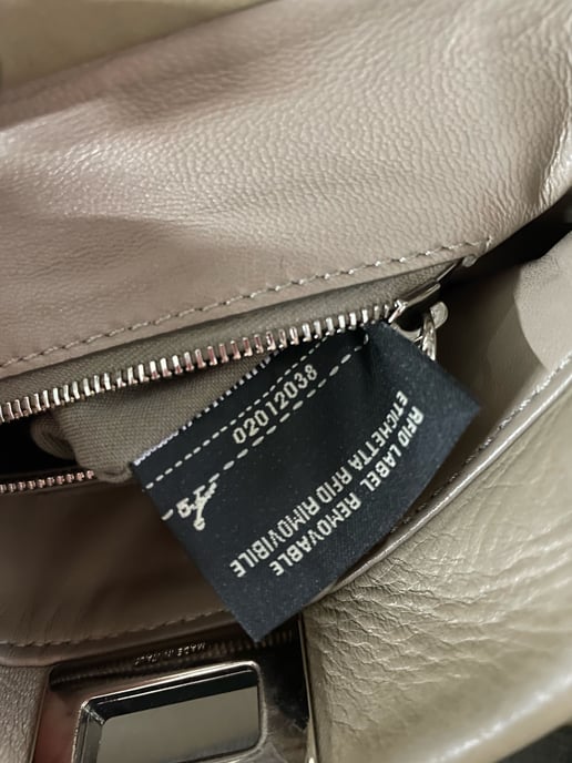 Fendi Peekaboo Mini in Beige Leer - Image 5