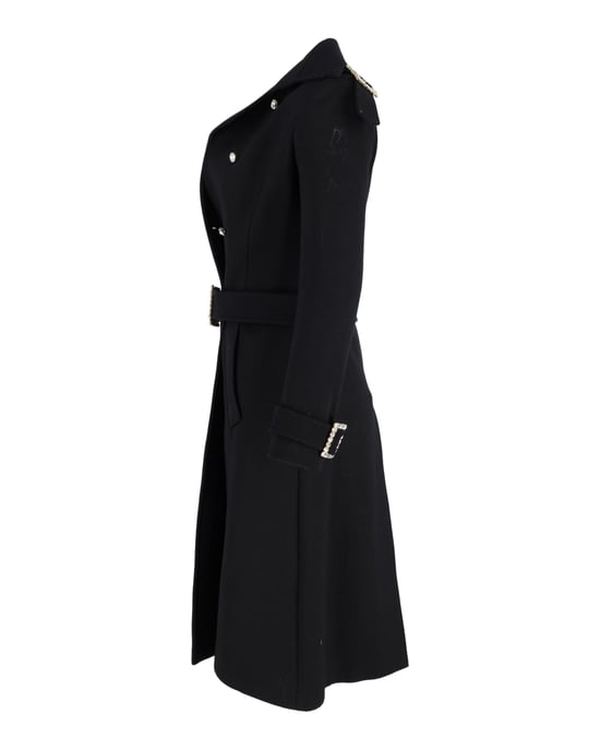 Dolce & Gabbana Double-breasted Jas met Riem in Zwart Wol - Image 2