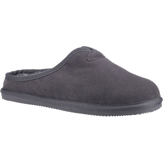 Hush Puppies Conrad Suède Herenpantoffels Grijs - Image 1