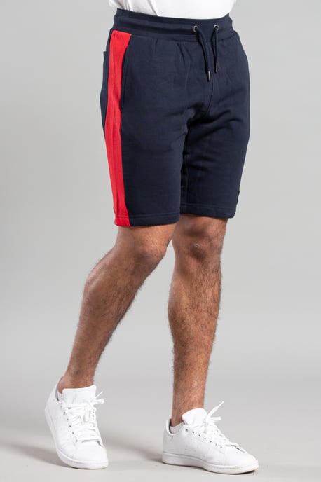 Navy Cotton Blend Jogger Short