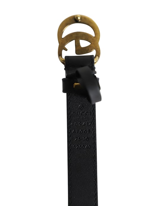Gucci GG Marmont Gespband 75 in Zwart Leer - Image 4