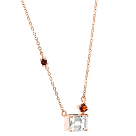 Orphelia 'Fira' Dames 925 Sterling Zilveren Ketting - Roze ZK-7571/RG - Image 2