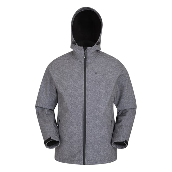 Mountain Warehouse Heren Exodus bedrukte waterdichte Soft Shell jas (Grijs) - Image 1