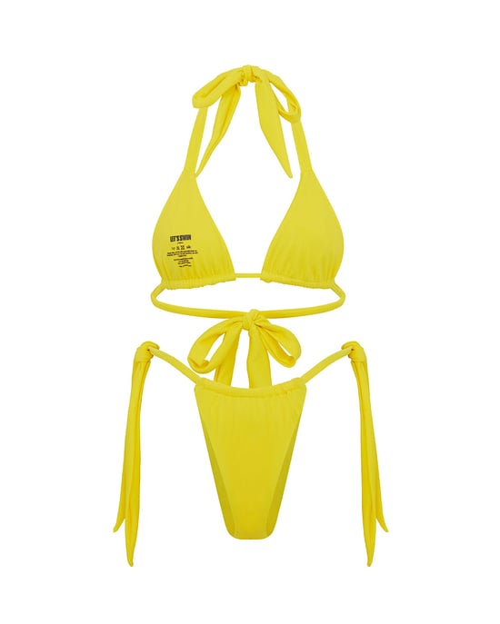 Yellow Triangle Bikini Top