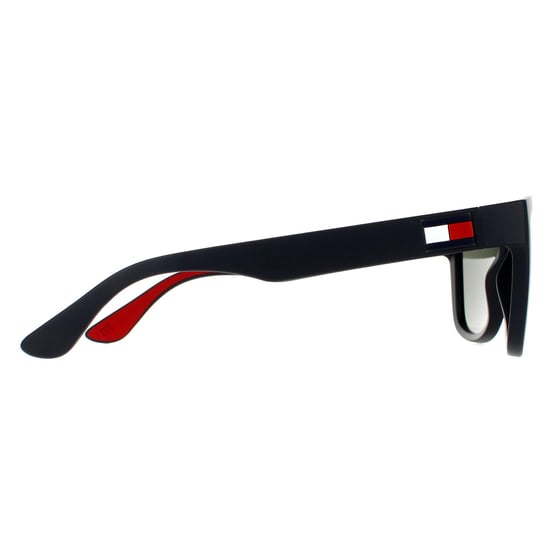 Tommy Hilfiger Square Mens Matte Blue Blue Mirror Sunglasses