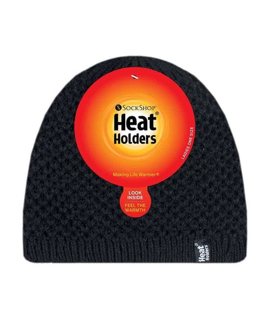 Heat Holders - Gebreide warme thermo muts voor dames - Zwart - Image 2