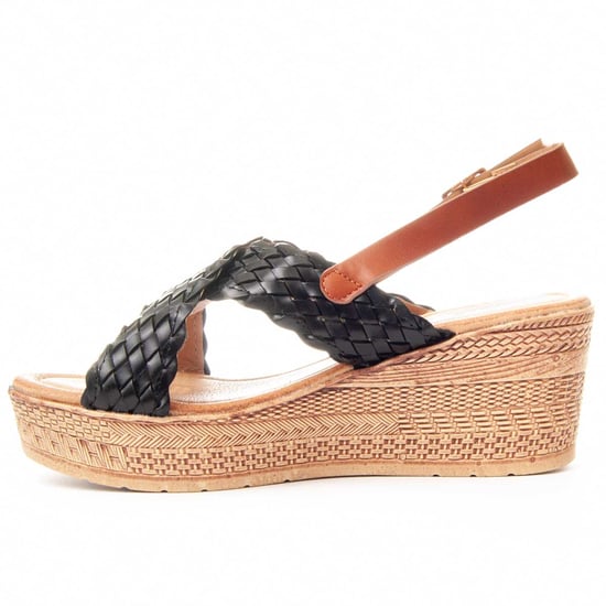 Montevita Wedge Sandalen Sandsum28 in Zwart - Image 5