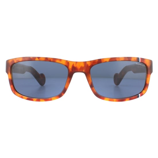 Moncler Rectangle Mens Havana Blue Sunglasses
