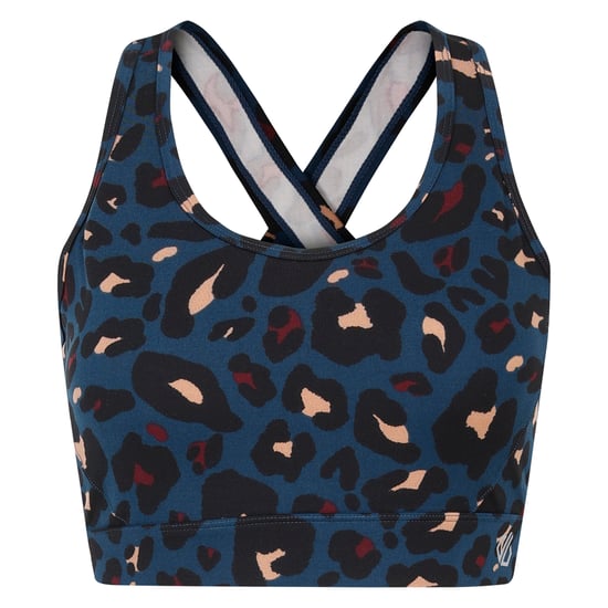 Dare 2B Dames/Dames Swift II Sportbeha met dierenprint (Maanlicht Denim) - Image 1