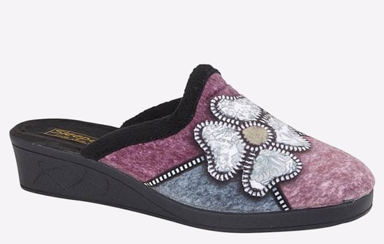 Sleepers Kimberly Flower Slippers Womens