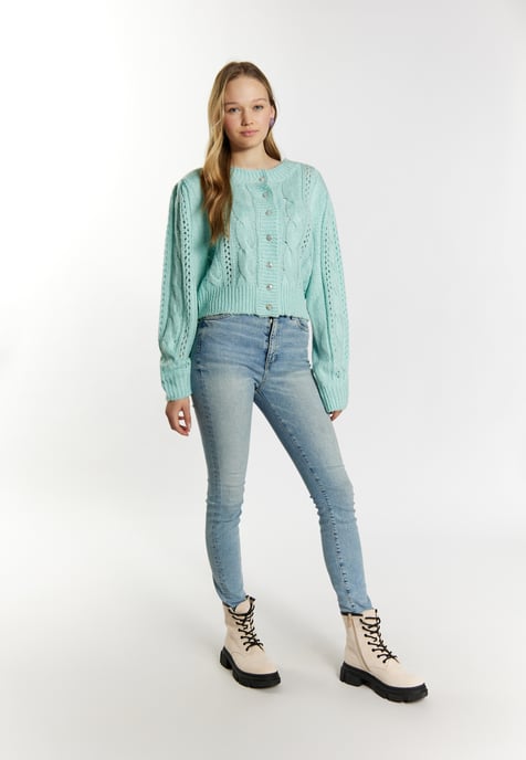 Mymo Gebreid vest Dames aqua - Image 2