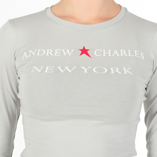 Andrew Charles By Andy Hilfiger Womens LS T-Shirt TS602 031002 Phenix Light Grey 003