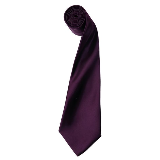 Premier Satijnen stropdas voor volwassenen (Aubergine) - Image 1