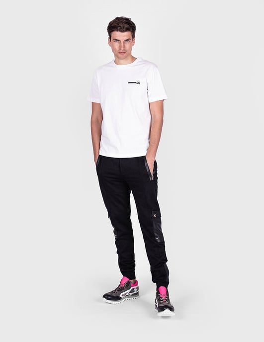 Les Hommes T-shirt Typography Mannen zwart - Image 2