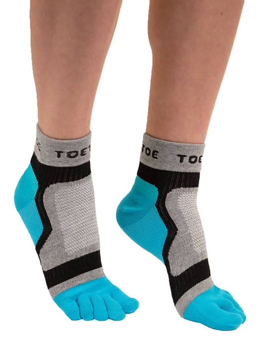 TOETOE - Herensokken & Dames Sokken Ademend Sport Licht Lage Toesok - Blauw - Image 2