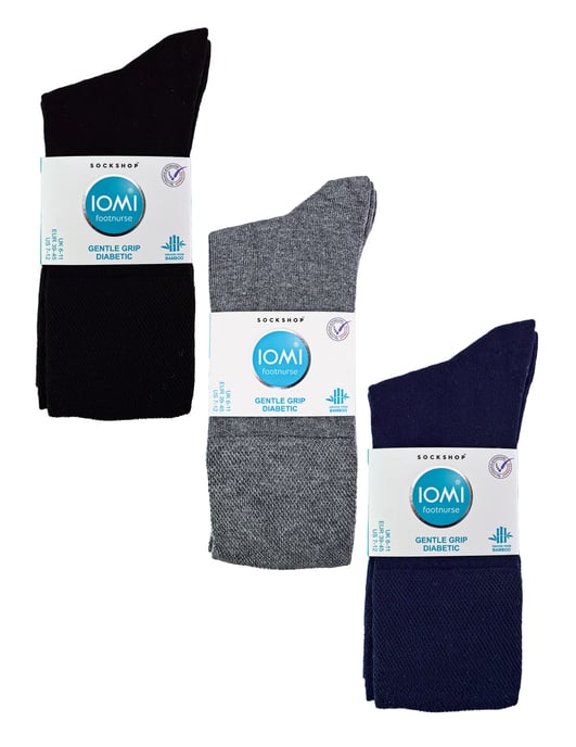 IOMI - Set van 6 naadloze bamboesokken voor diabetischei - BNG - Image 2