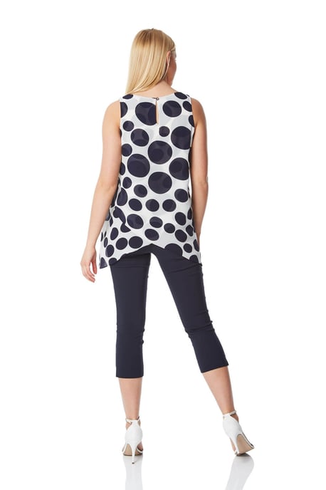 Spot Print Asymmetric Top