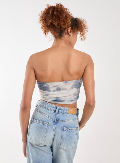 Printed Distressed Print Corset