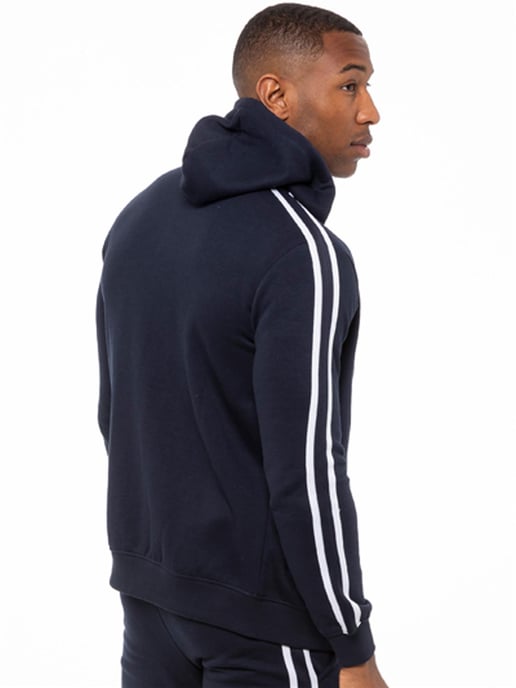 Enzo | Heren Zip Up Tape Hoodie Tracksuit Set - Navy - Image 4