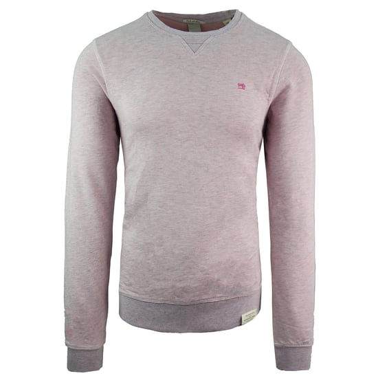 Scotch & Soda Garment-Dyed Logo Cotton Sweatshirt Pink Mens Pullover 142567 1282