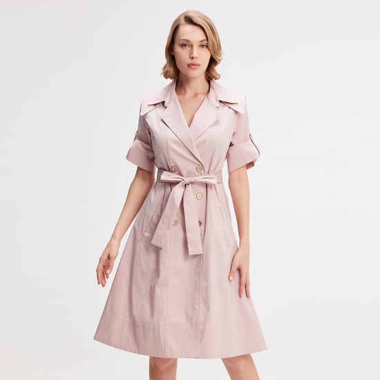 Katoenen trench-coat jurk - Image 1