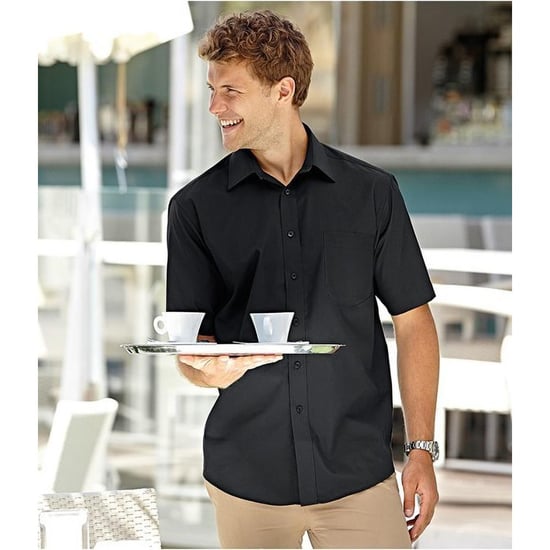 Russell Collectie Heren Korte Mouw Ultiem Niet-Ijzershirt (Zwart) - Image 3