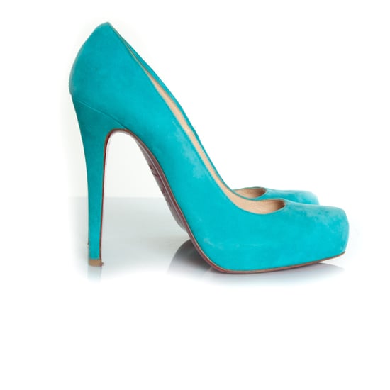 Turquoise suède pumps - Image 4