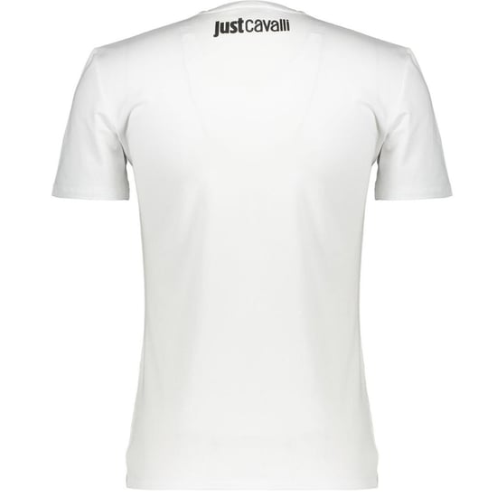 Just Cavalli Snake Wrapped Logo White T-Shirt