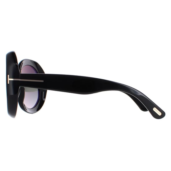 Tom Ford Round Womens Shiny Black Smoke Gradient Georgia 02 FT1011
